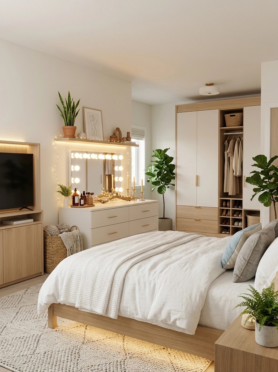 Interior design in Scandinavian style — Bedroom by GenRoom AI