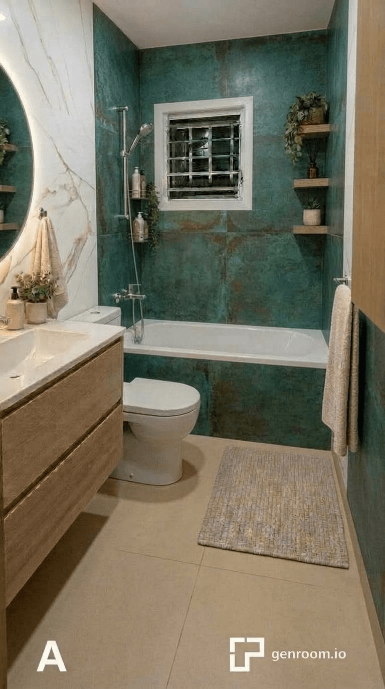 Bathroom interior in no_style style — photo by GenRoom AI