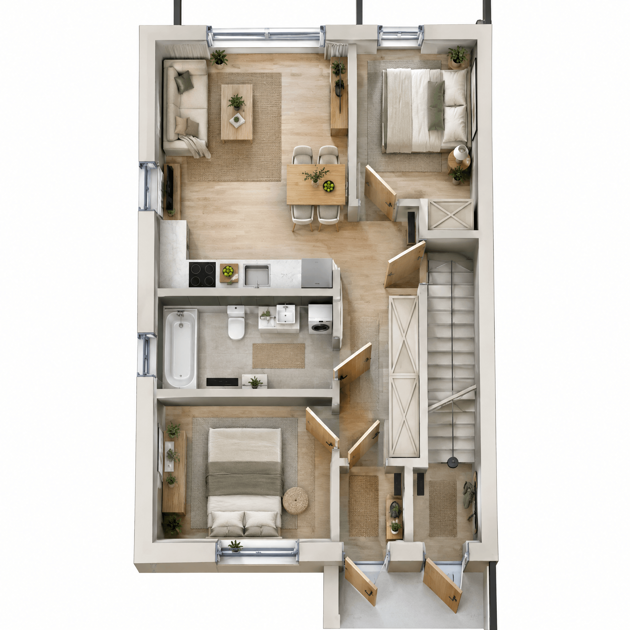 Scandinavian غرفة المعيشة design — interior photo by GenRoom AI