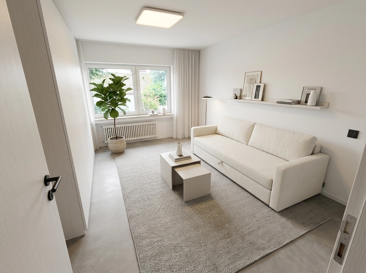 Minimalism Bedroom design — interior photo by GenRoom AI