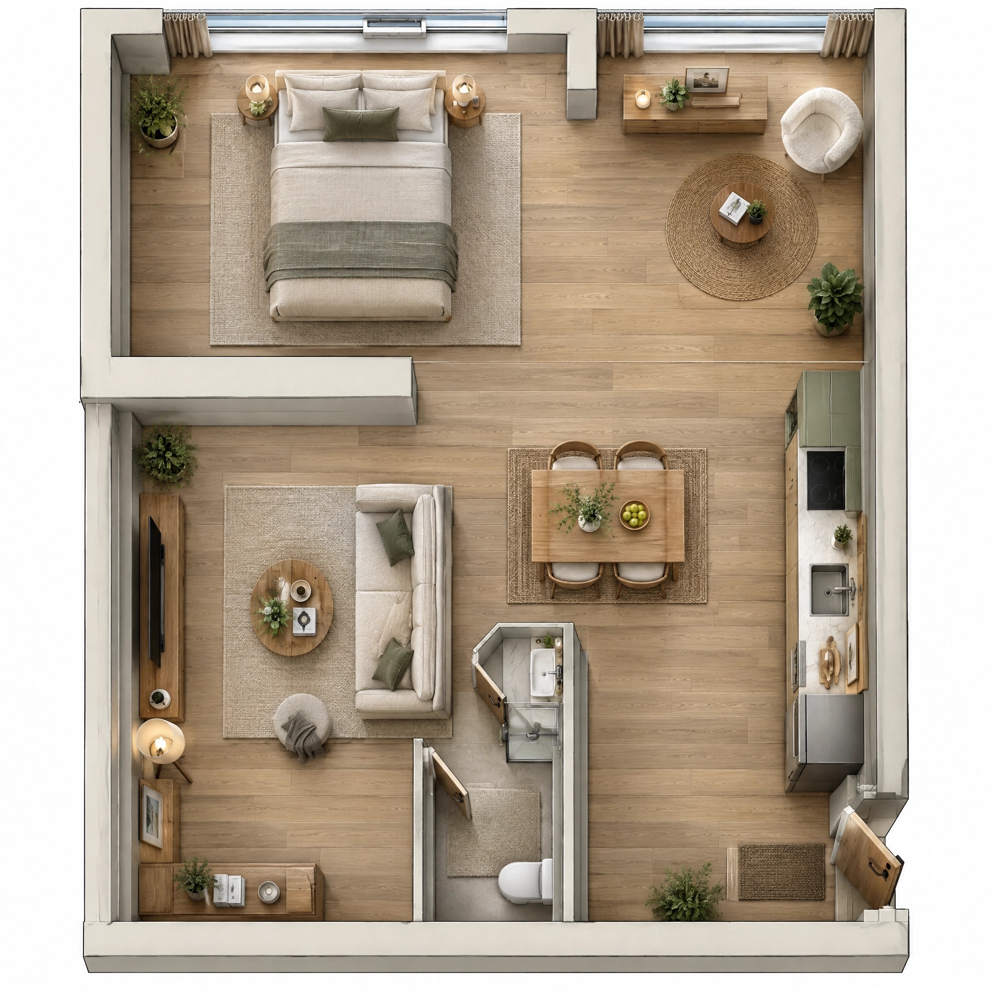 Interior design in Scandinavian style — Living Room by GenRoom AI
