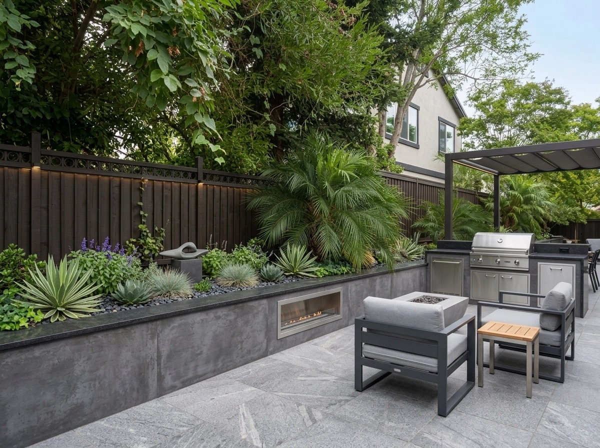 Landscape design in Contemporary Yard style — Yard by GenRoom AI