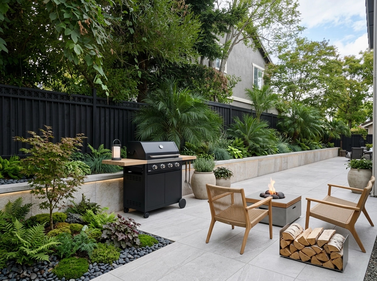 Landscape design in Scandinavian Garden style — Yard by GenRoom AI