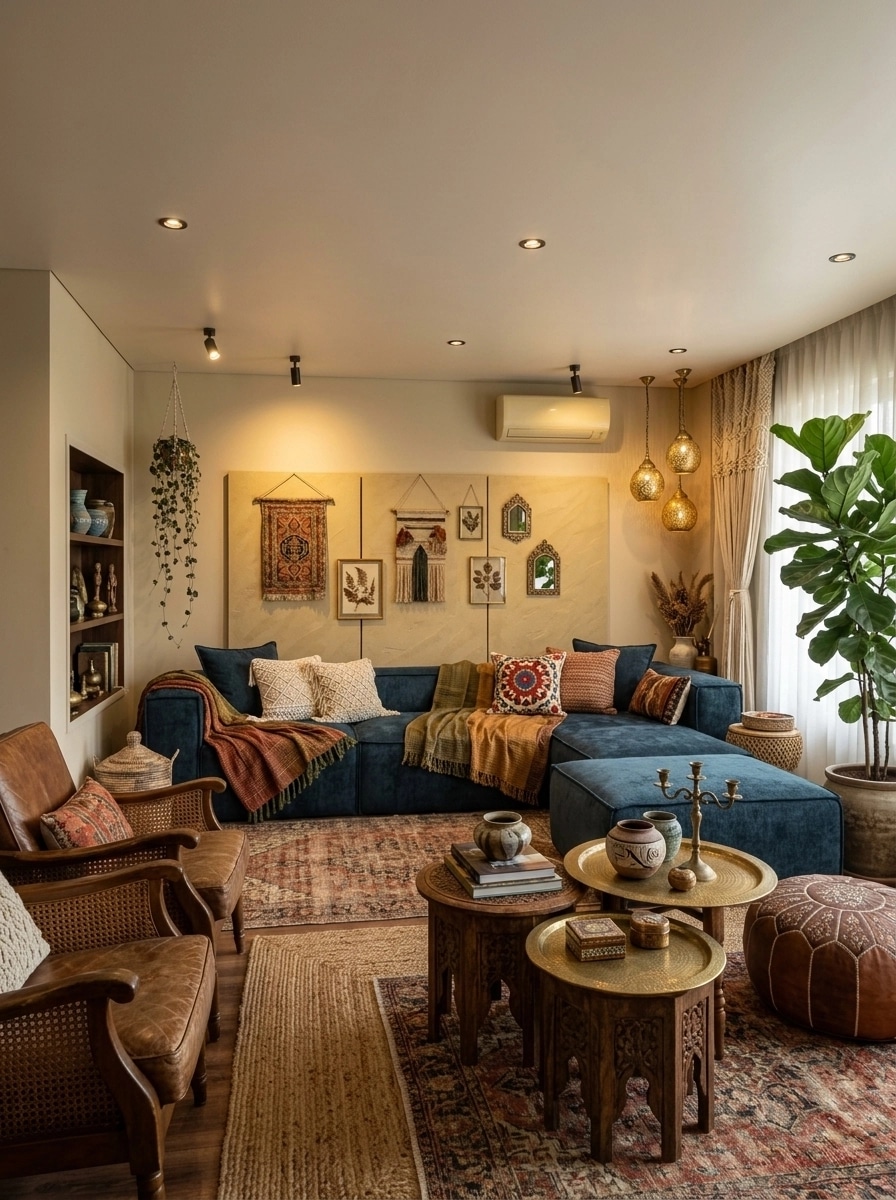 Interior design in Bohemian style — Living Room by GenRoom AI
