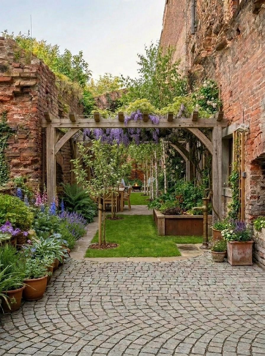 Country Rustic Garden Yard design — yard photo by GenRoom AI