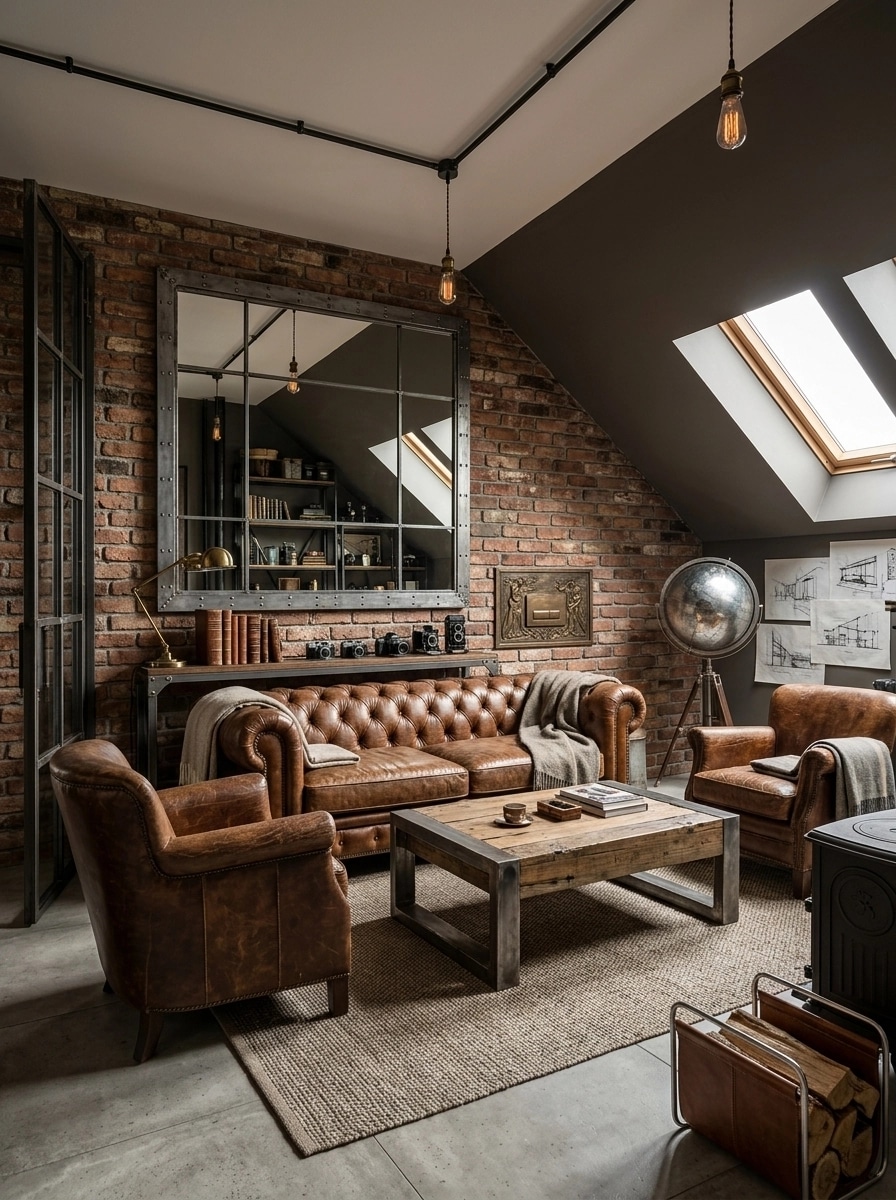 Interior design in Loft / Industrial style — Living Room by GenRoom AI