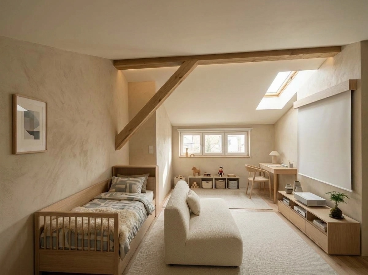 Japandi Kids Room design — interior photo by GenRoom AI