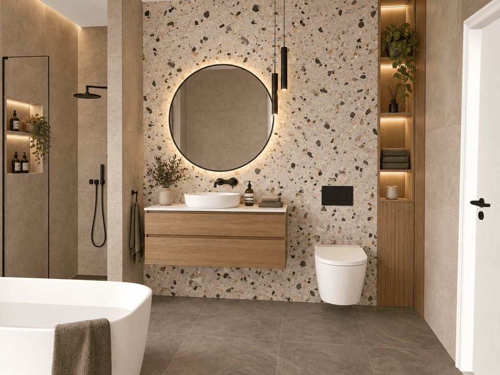 Contemporary Bathroom design — interior photo by GenRoom AI