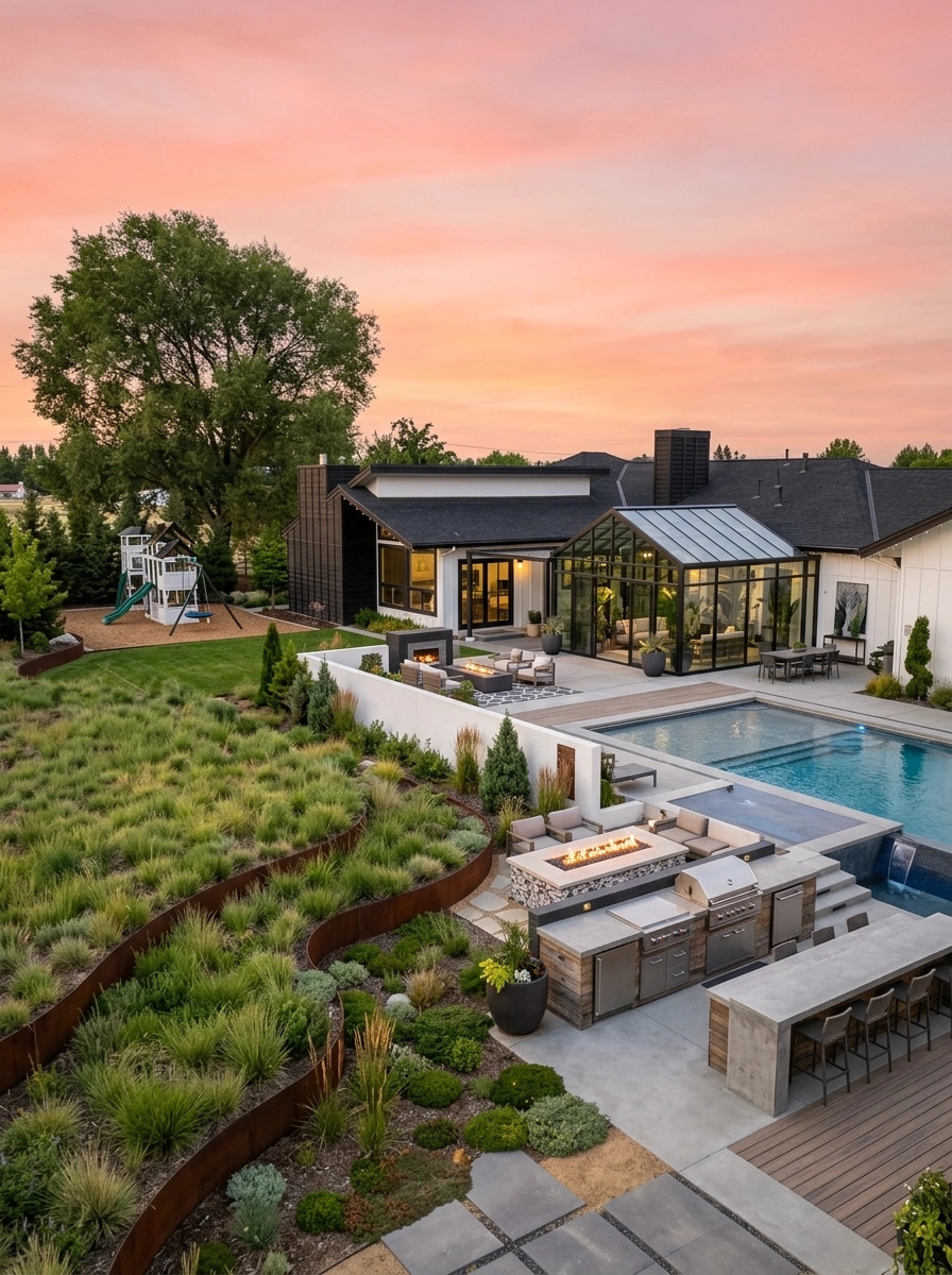 Landscape design in Contemporary Yard style — Yard by GenRoom AI