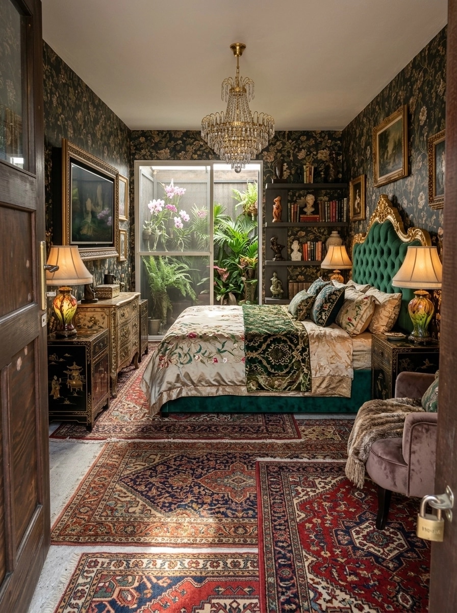 Maximalist Bedroom design — interior photo by GenRoom AI