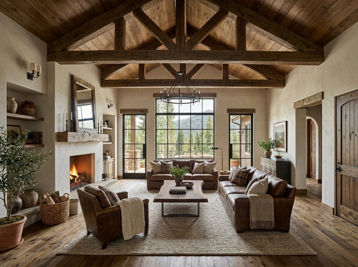 Interior design in Rustic style — Living Room by GenRoom AI