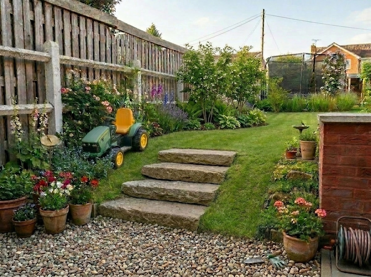 Landscape design in English Cottage Garden style — Yard by GenRoom AI