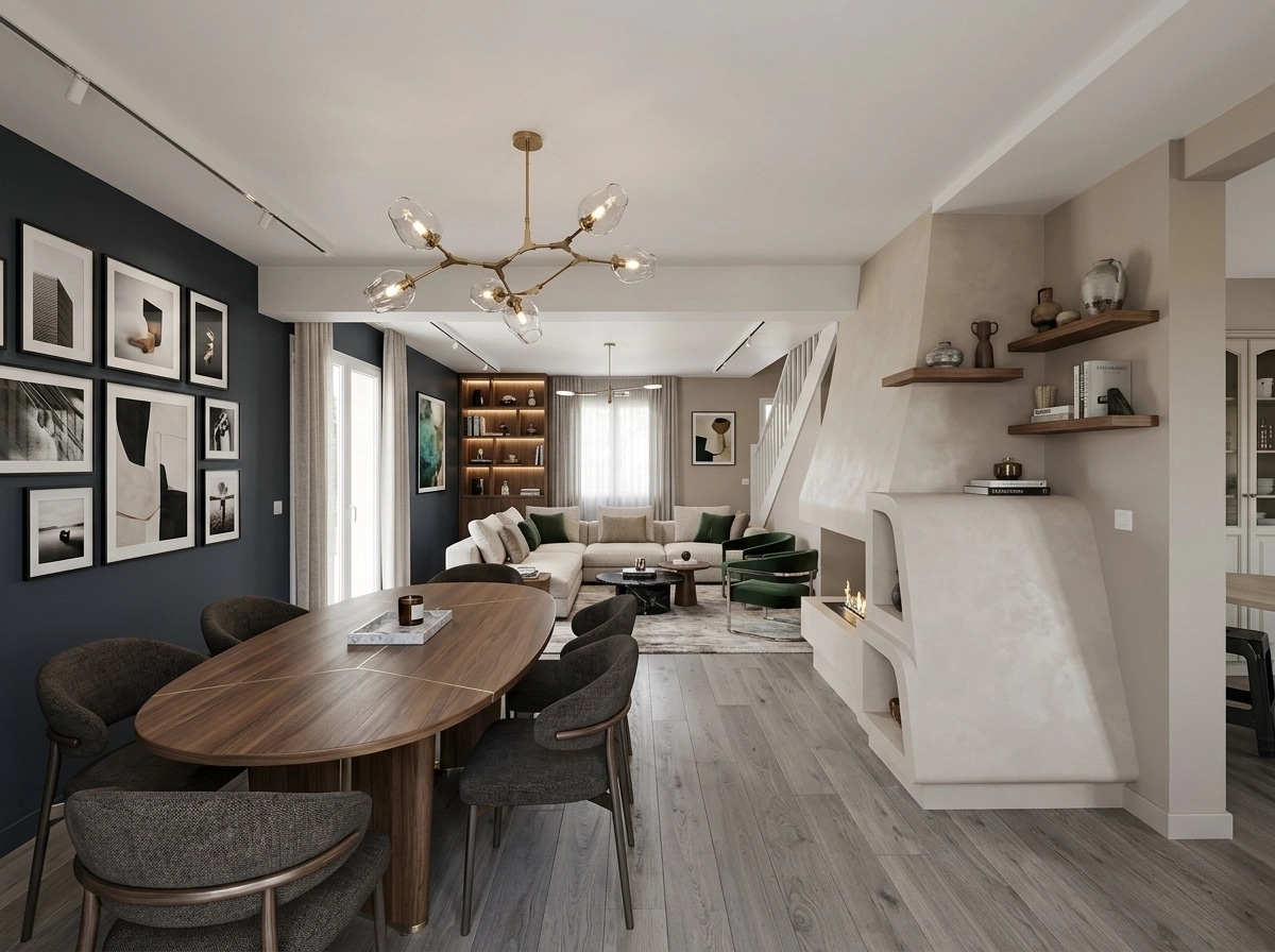 Interior design in Contemporary style — Living Room by GenRoom AI