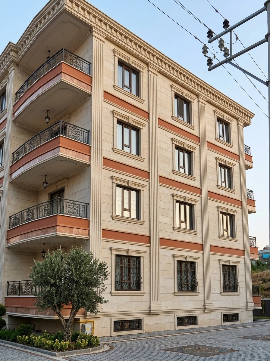Cephe tasarımı Classic Facade stili — Cephe GenRoom AI