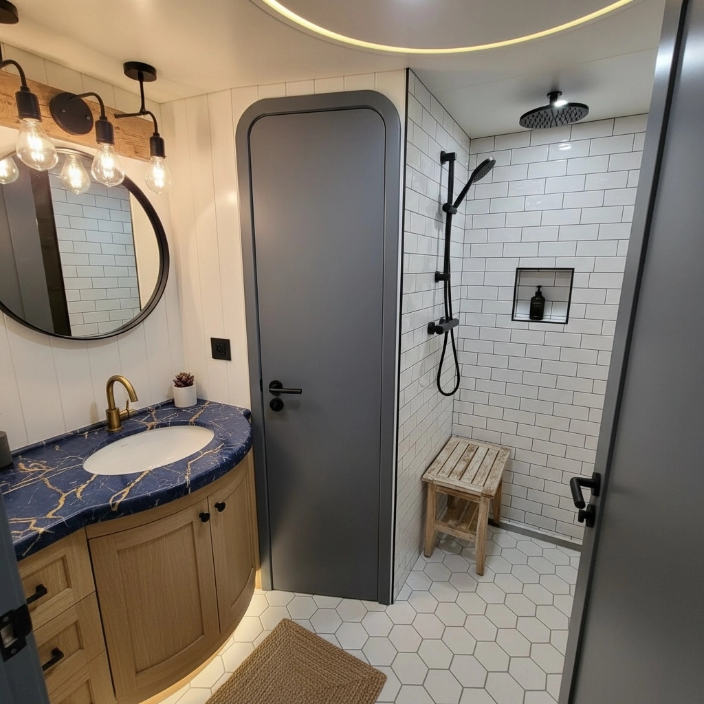 Interior design in Modern Farmhouse style — Bathroom by GenRoom AI