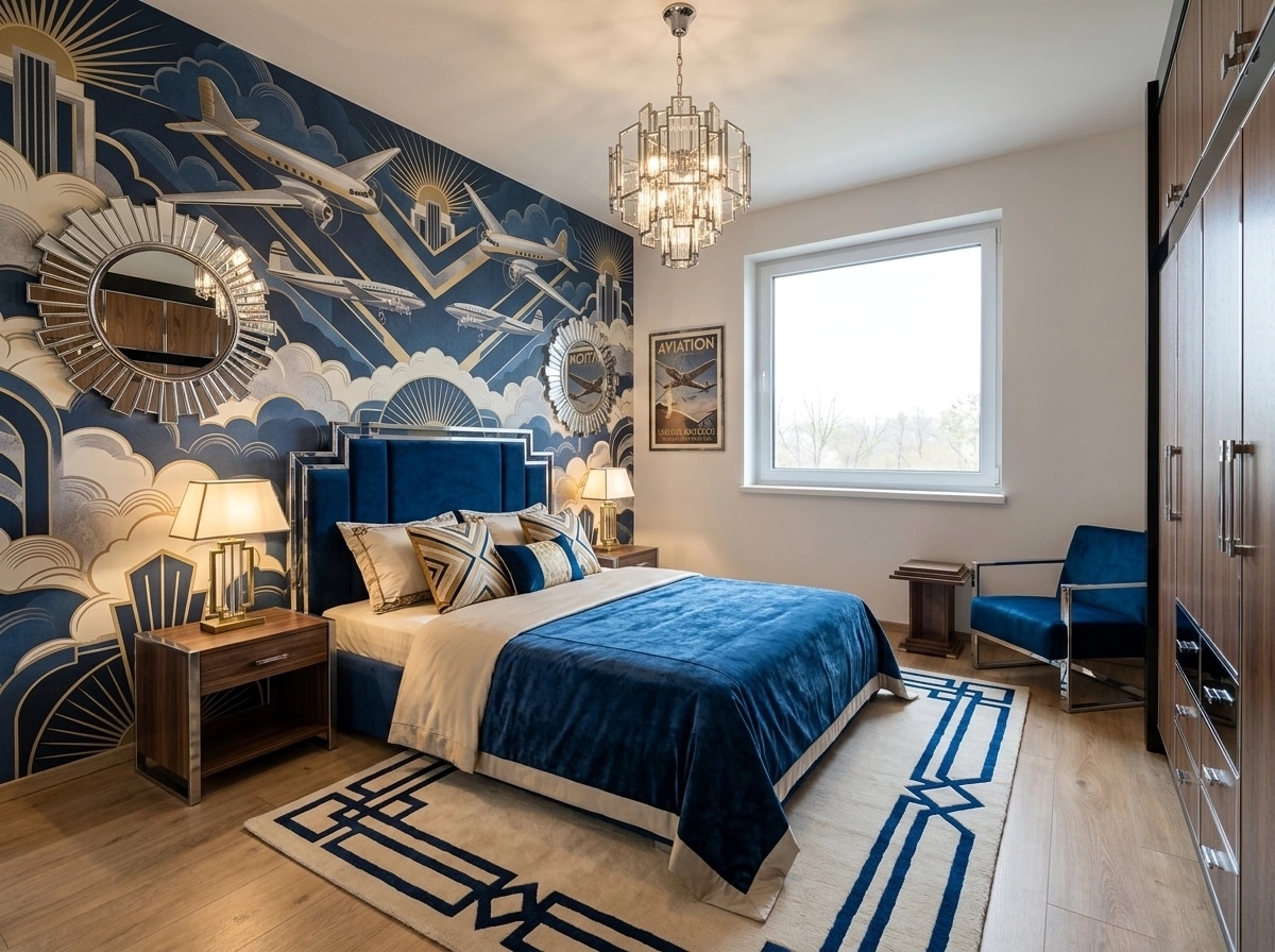 Art Deco Bedroom design — interior photo by GenRoom AI