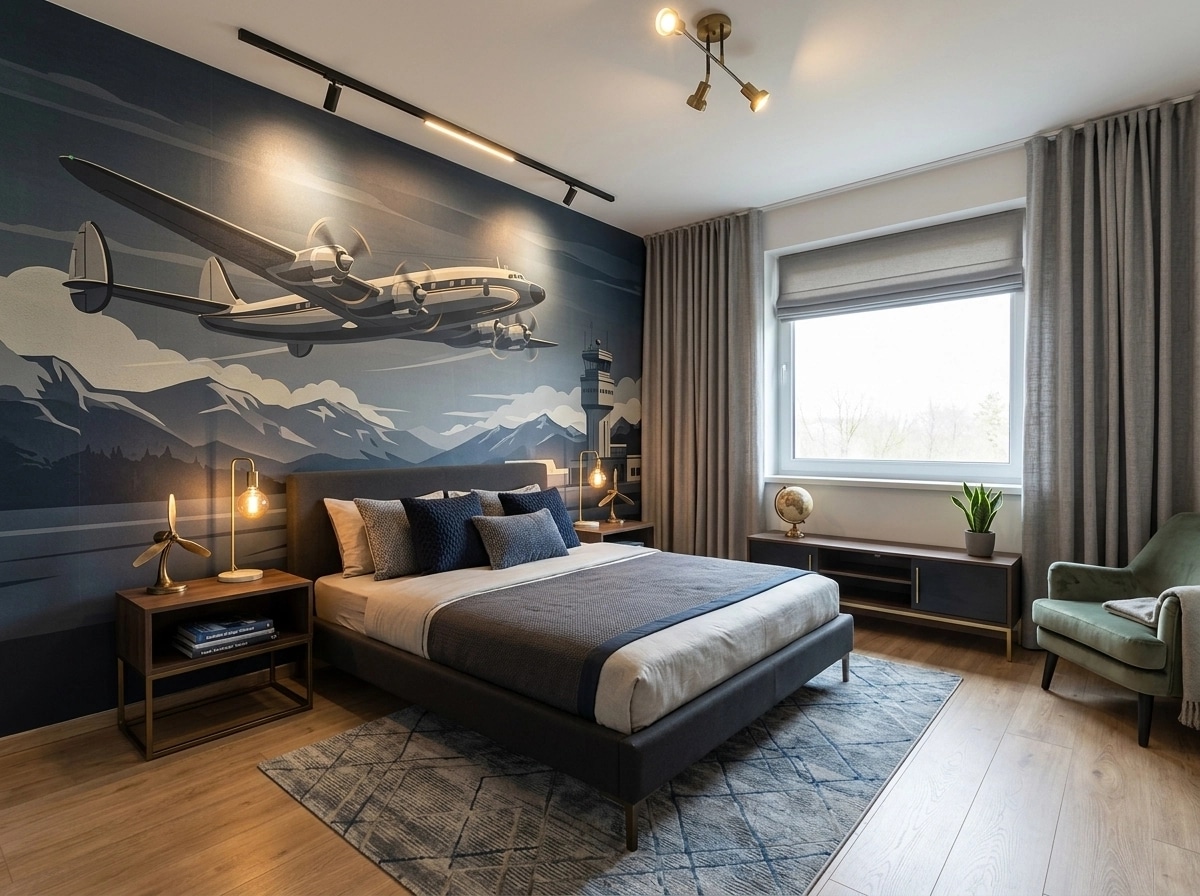 Contemporary Bedroom design — interior photo by GenRoom AI