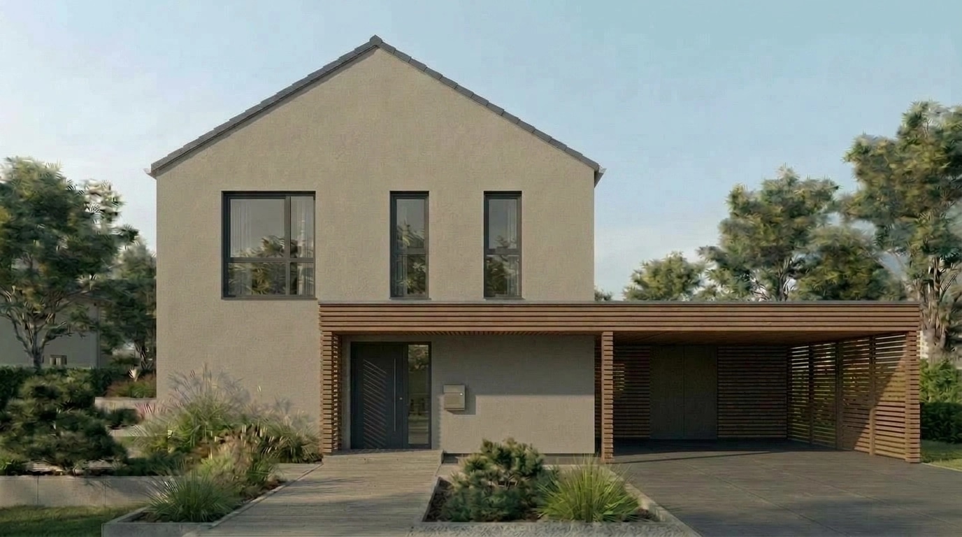 Facade design in German Modernist Facade style — Facade by GenRoom AI