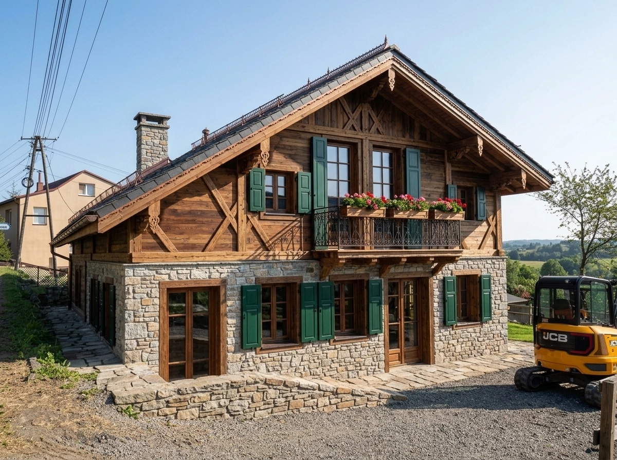 Facade design in Chalet Facade style — photo by GenRoom AI