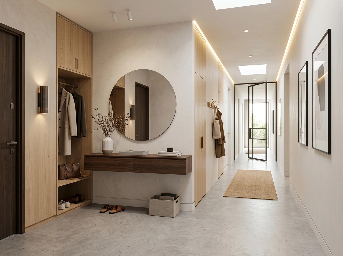 Minimalism Hallway design — interior photo by GenRoom AI