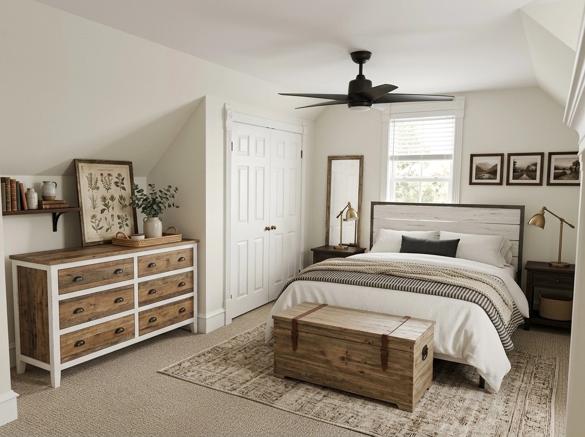 Interior design in Modern Farmhouse style — Bedroom by GenRoom AI