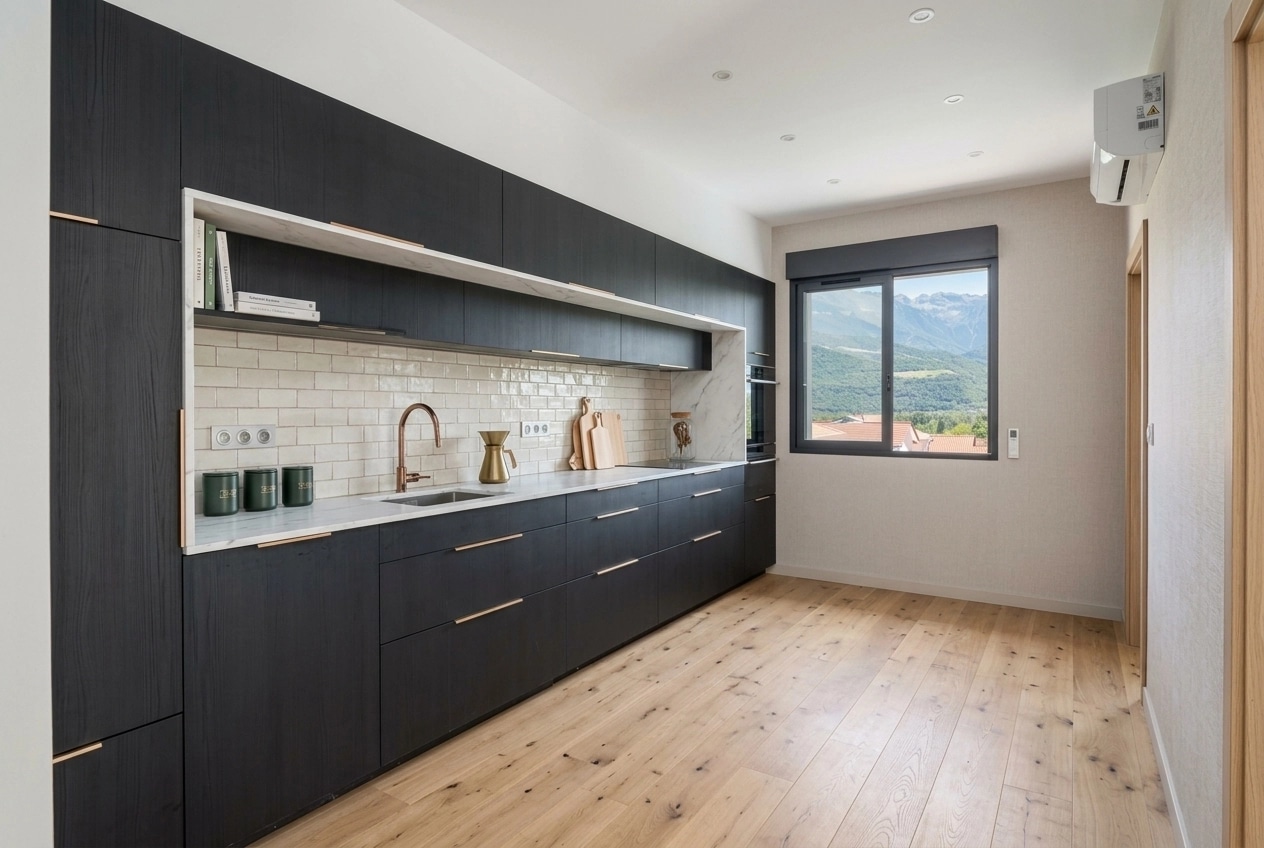 Kitchen interior in Scandinavian style — photo by GenRoom AI