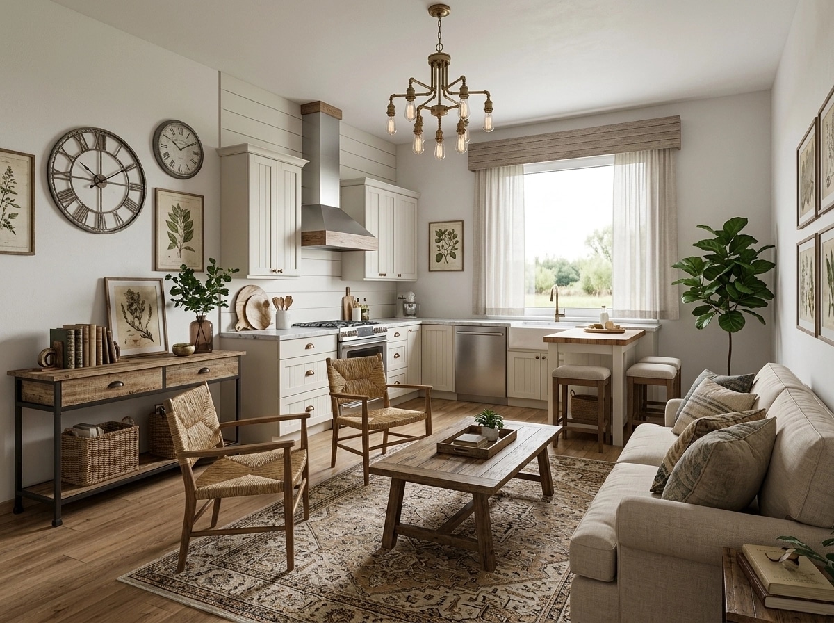 Interior design in Modern Farmhouse style — Living Room by GenRoom AI
