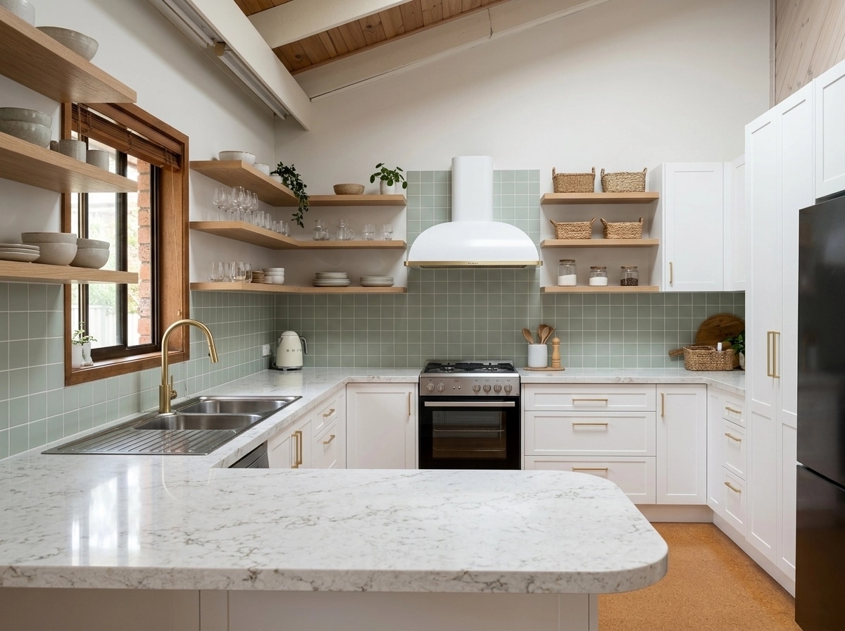 Kitchen interior in Scandinavian style — photo by GenRoom AI