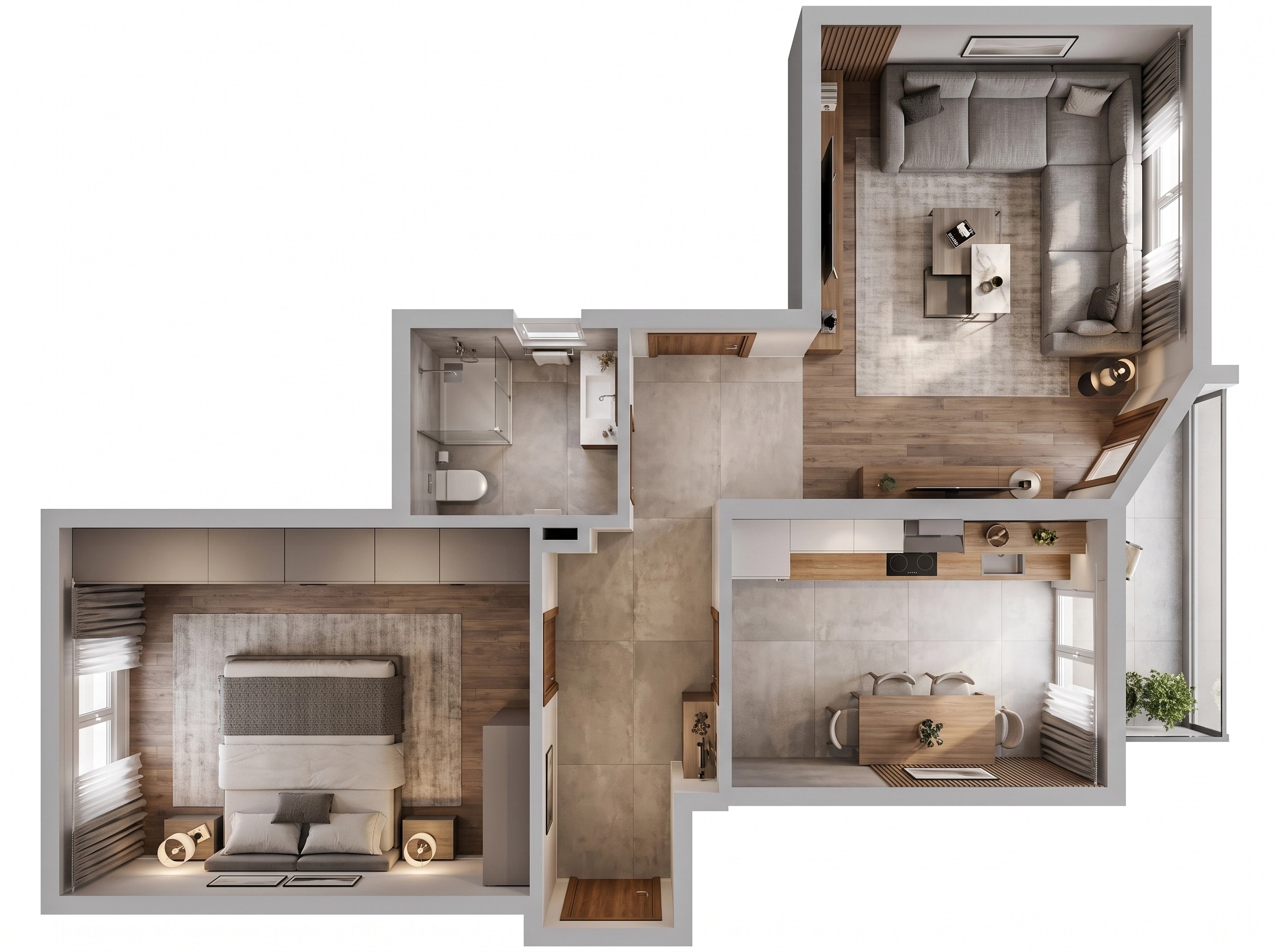 Interior design in Contemporary style — Living Room by GenRoom AI