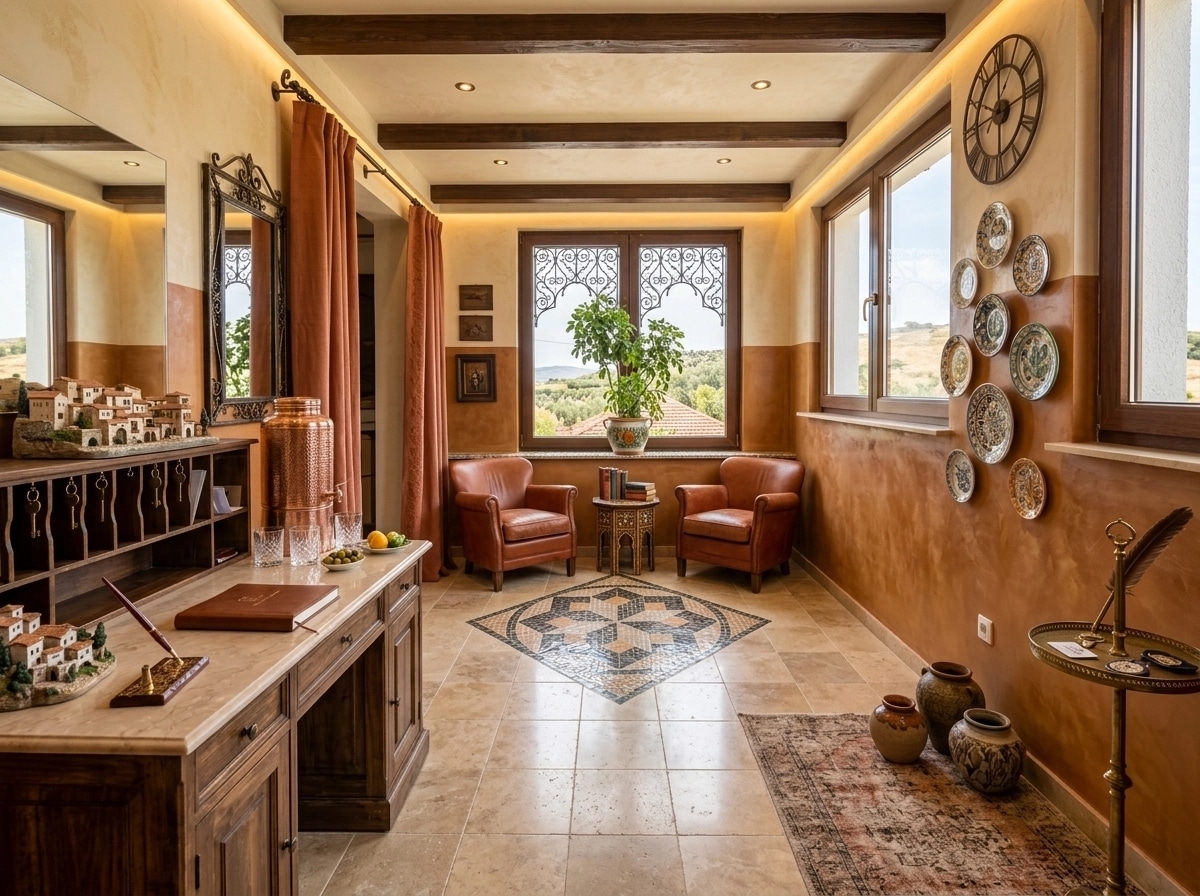 Interior design in Mediterranean style — lobby by GenRoom AI