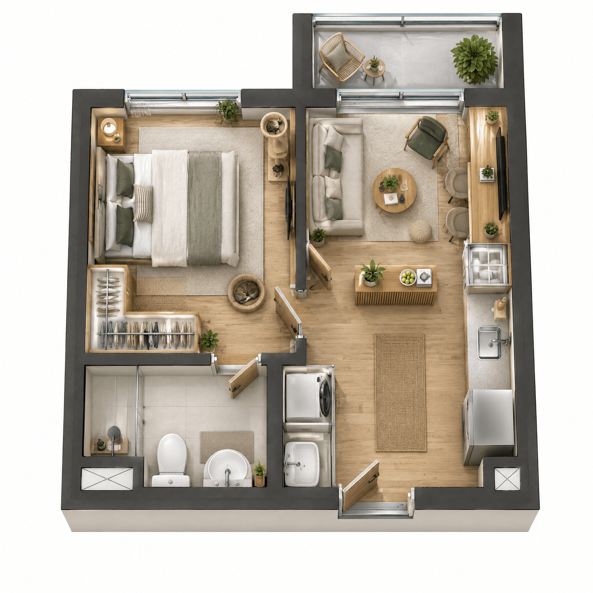 Scandinavian Living Room design — interior photo by GenRoom AI