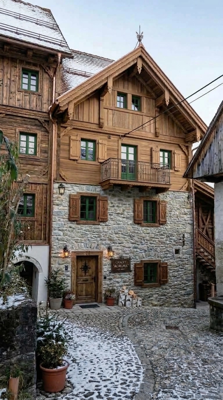 Facade design in Chalet Facade style — photo by GenRoom AI