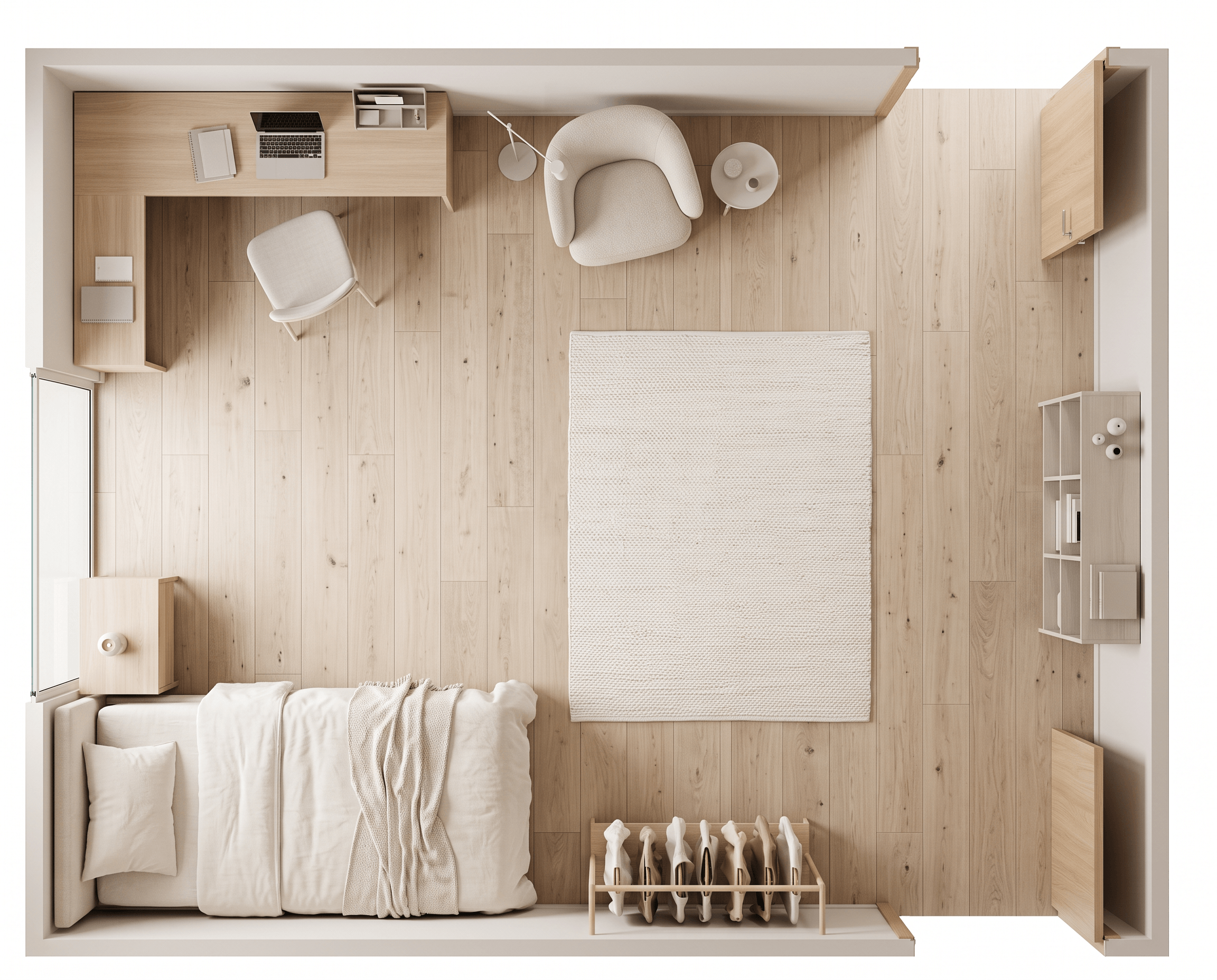 Interior design in Minimalism style — Living Room by GenRoom AI