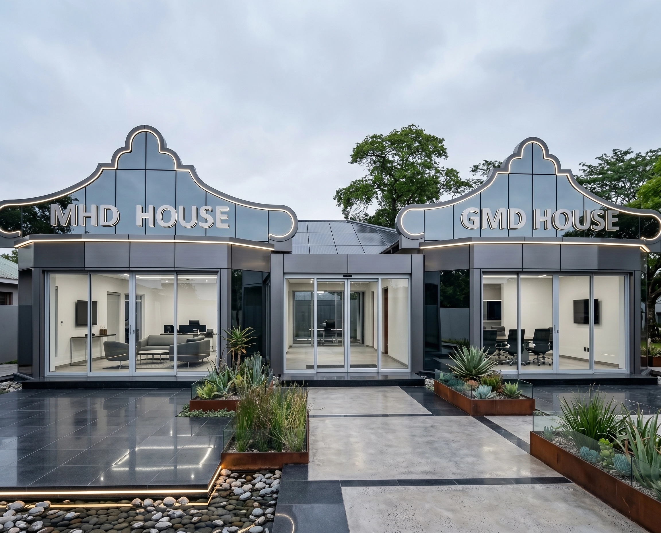 Hi-Tech Facade Facade design — facade photo by GenRoom AI