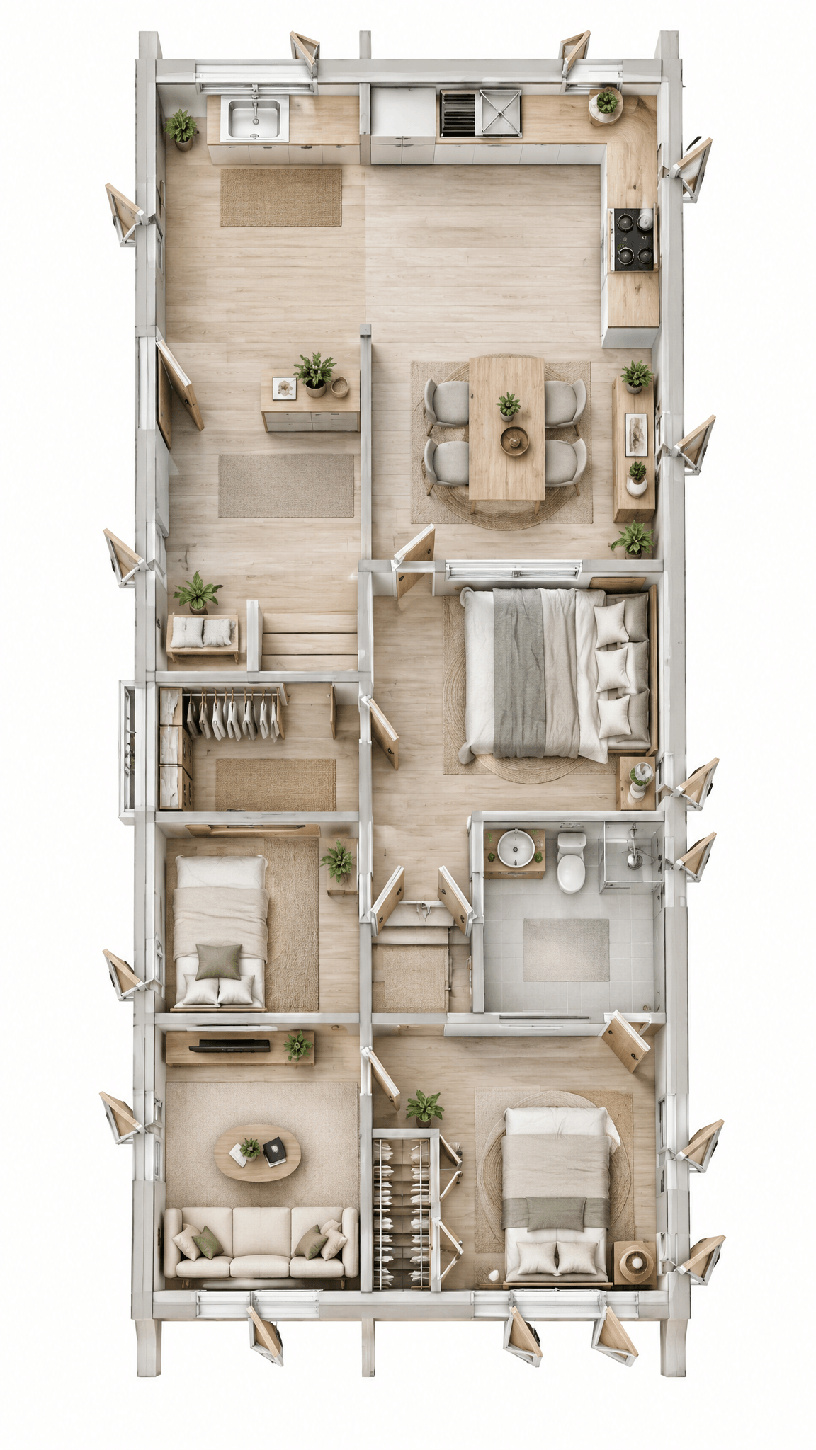 Interior design in Scandinavian style — Living Room by GenRoom AI