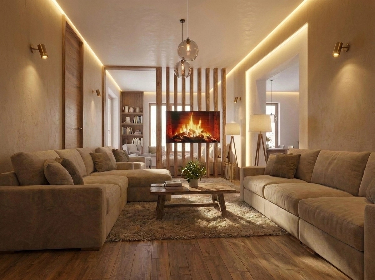 Interior design in Coastal / Hamptons style — Living Room by GenRoom AI
