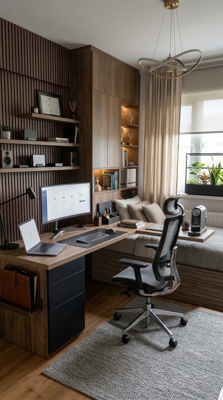 Office interior in Contemporary style — photo by GenRoom AI