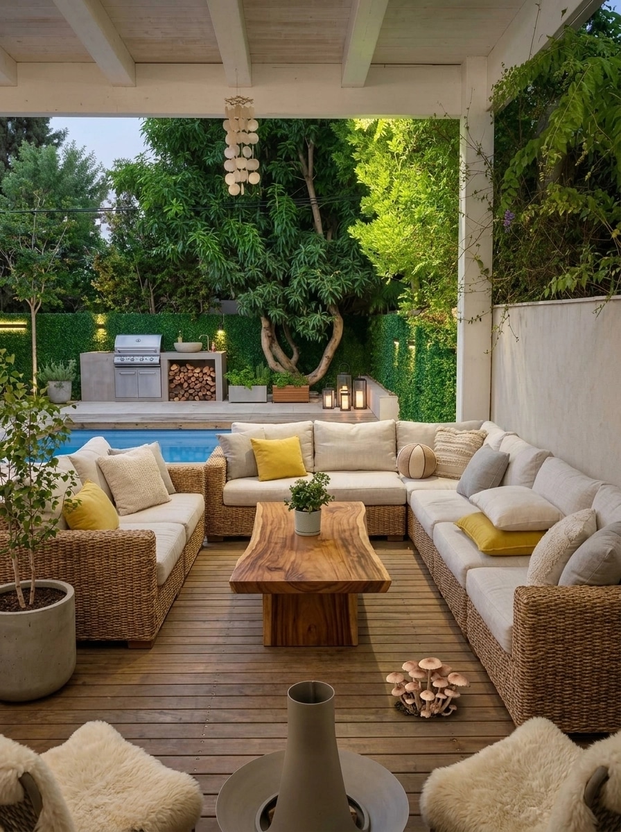 Landscape design in Scandinavian Garden style — Yard by GenRoom AI