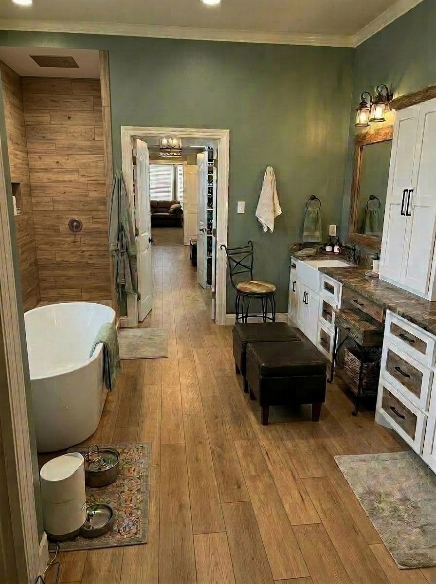 Interior design in Modern Farmhouse style — Bathroom by GenRoom AI