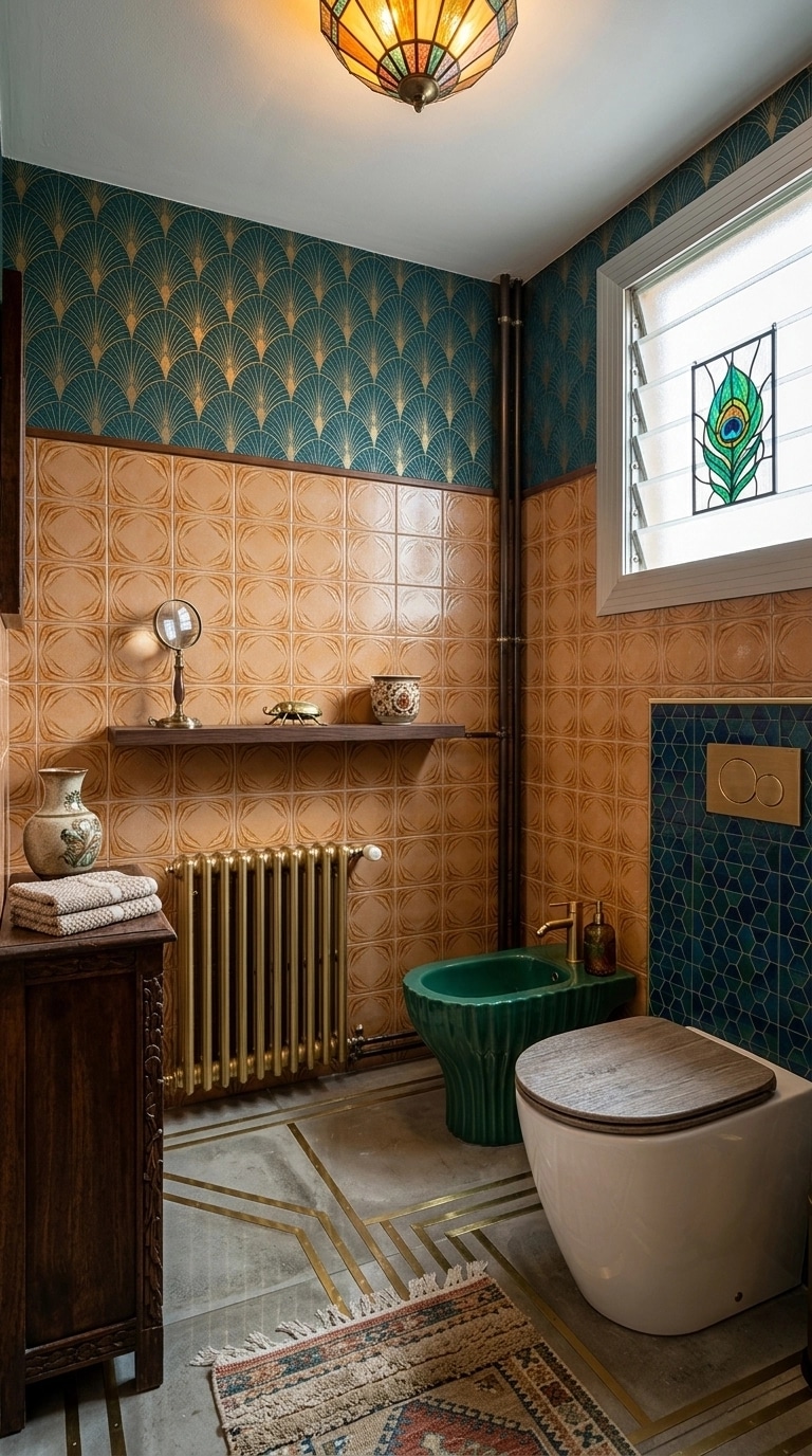 Bathroom interior in Eclectic style — photo by GenRoom AI