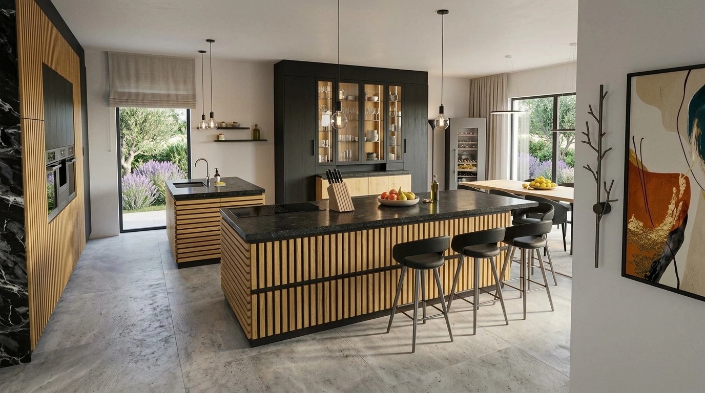 Kitchen interior in no_style style — photo by GenRoom AI