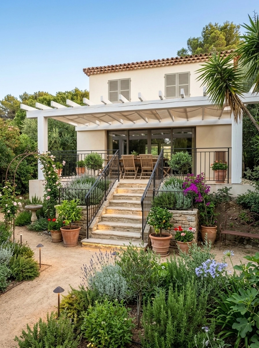 Design paisagístico em estilo Provence Garden — Jardim por GenRoom AI