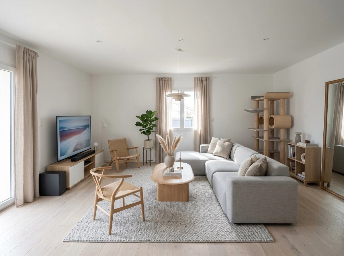 Interior design in Scandinavian style — Living Room by GenRoom AI
