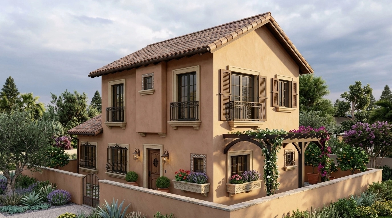 Mediterranean Facade Facade design — facade photo by GenRoom AI