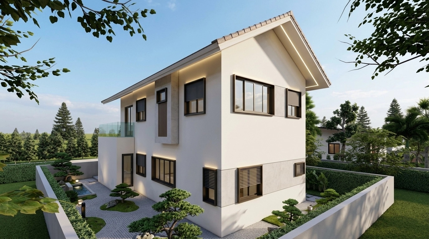 Minimalist Facade Facade design — facade photo by GenRoom AI
