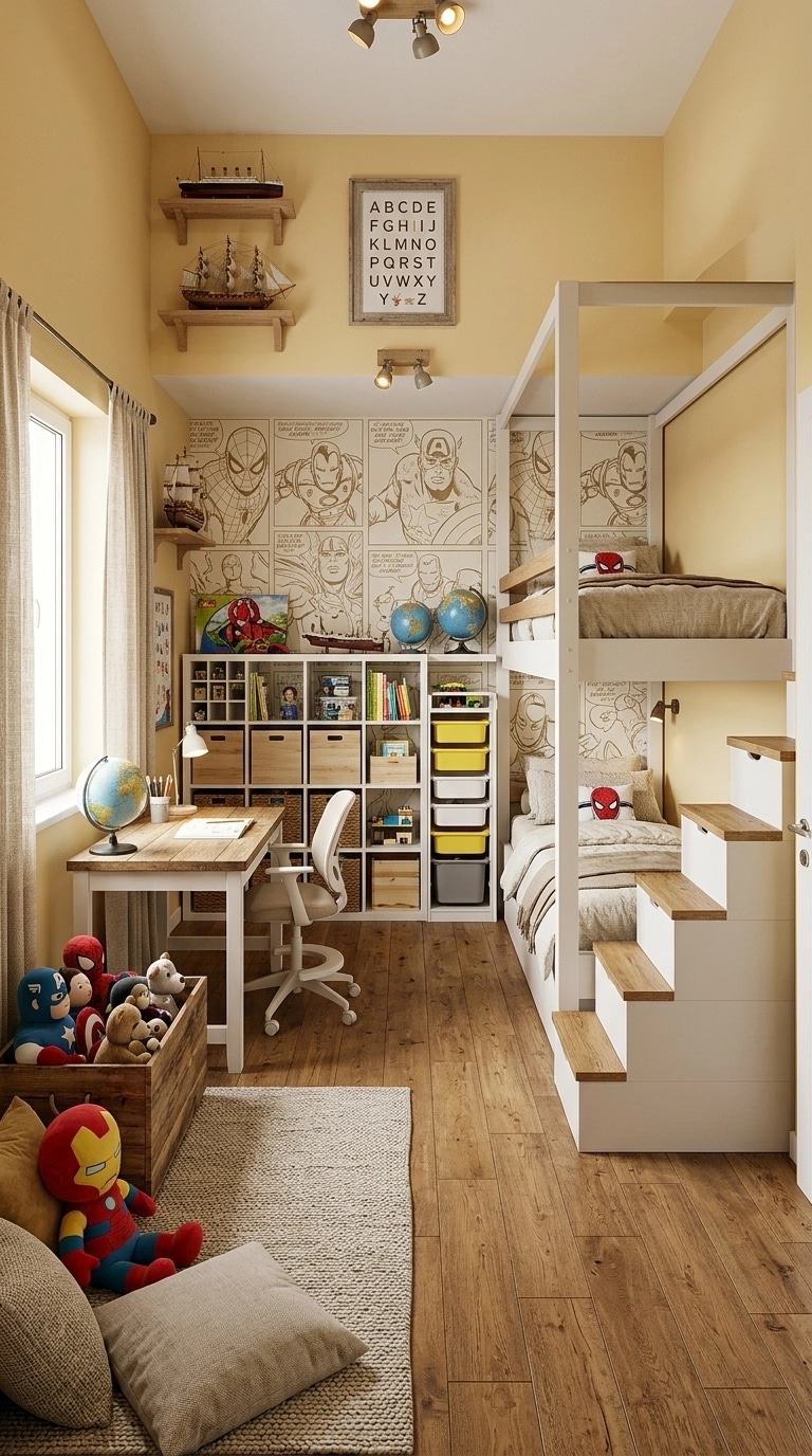 Modern Farmhouse Kids Room design — interior photo by GenRoom AI
