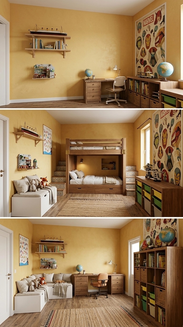 Mediterranean Kids Room design — interior photo by GenRoom AI