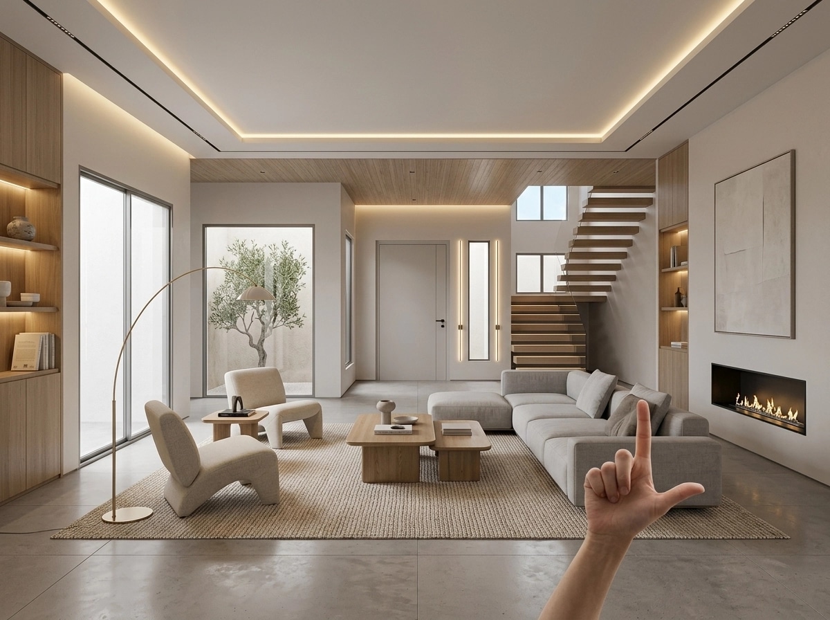Minimalism Living Room design — interior photo by GenRoom AI