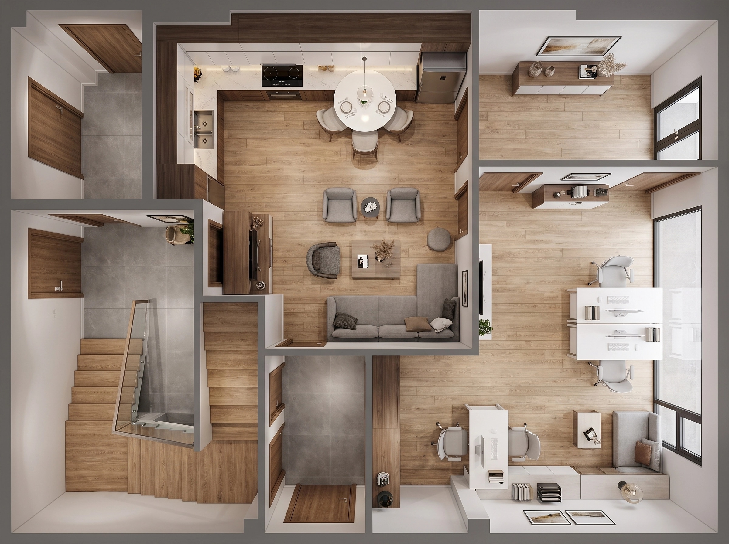 Interior design in Contemporary style — Living Room by GenRoom AI