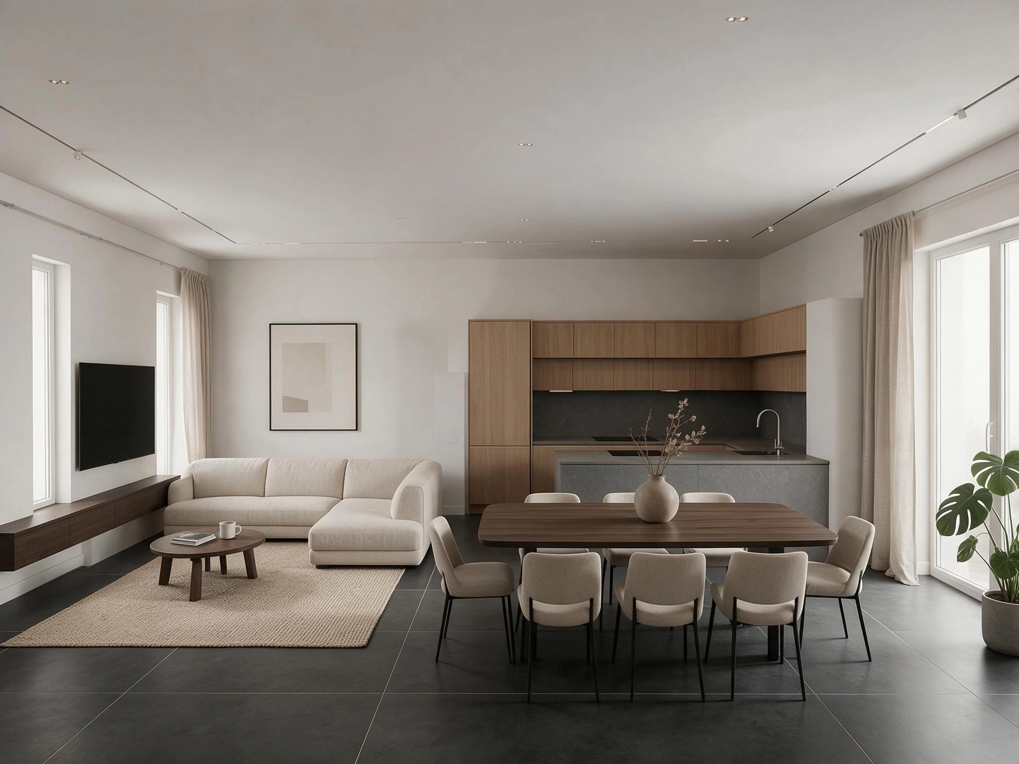 Minimalism Living Room design — interior photo by GenRoom AI